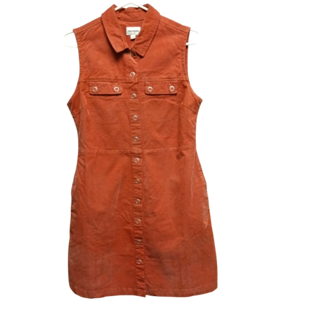 Frank & Oak Terracotta Sleeveless Mini Dress